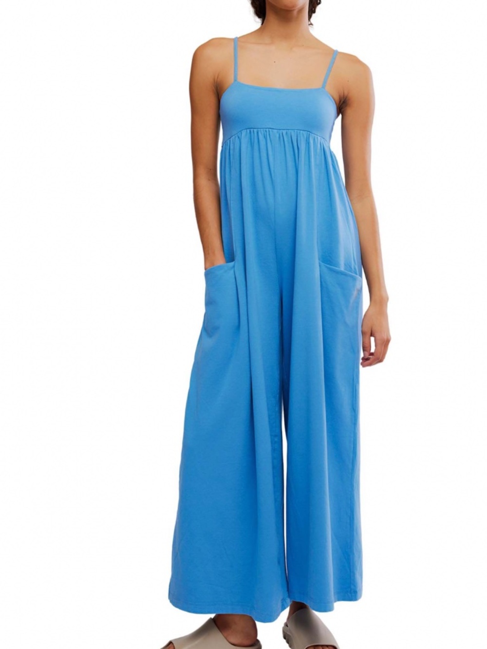 FP Movement by FP Hot Shot Strappy Onesie in Light Cobalt in various NWT